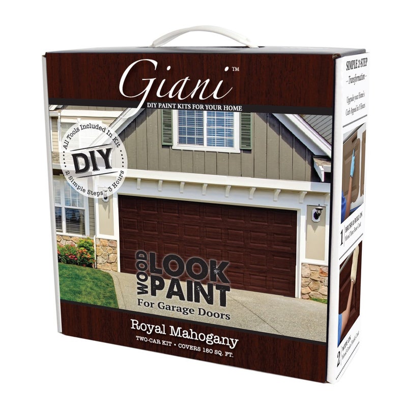 Giani Wood Look Paint Kit for Garage Doors (Royal Mahogany) - Image 1